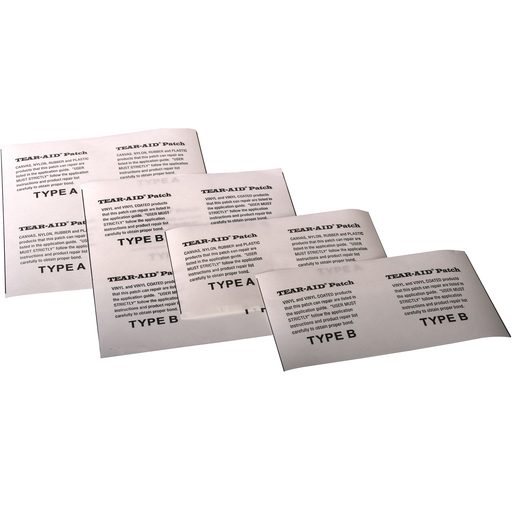 Type A & B TEAR AID Emergency Repair Patches for PVC and Hypalon RIBs, Inflatable Boats & Inflatable Structures - Off the Roll 3" / 6" widths