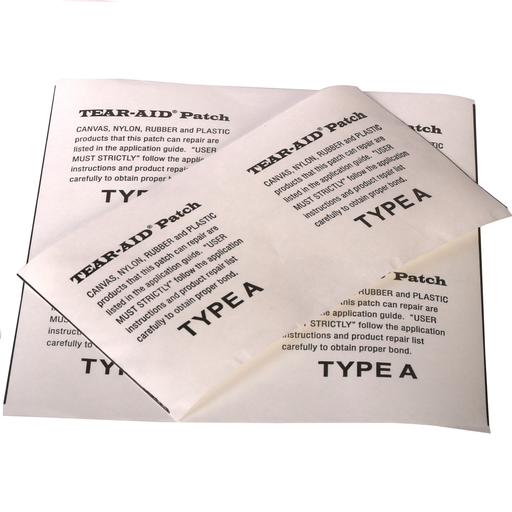 Type A & B TEAR AID Emergency Repair Patches for PVC and Hypalon RIBs, Inflatable Boats & Inflatable Structures - Off the Roll 3" / 6" widths