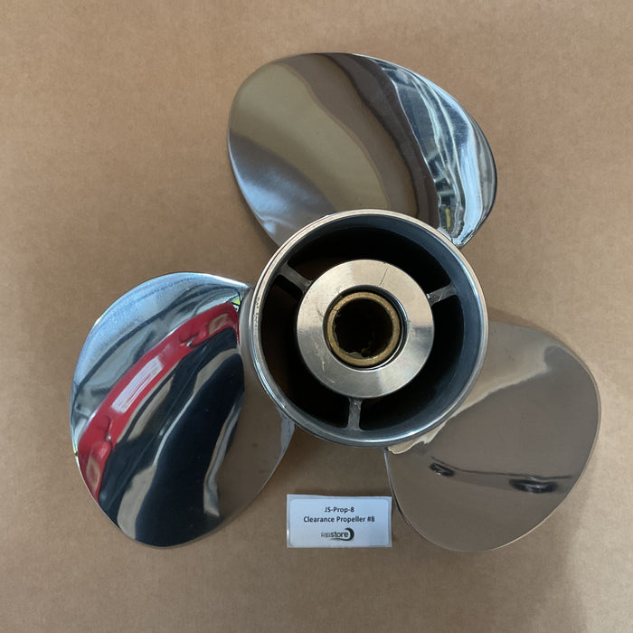 Clearance Propeller #8 - Suzuki Boat Propeller Stainless 3 x 13 7/8 x 17L - 58200-92JA0