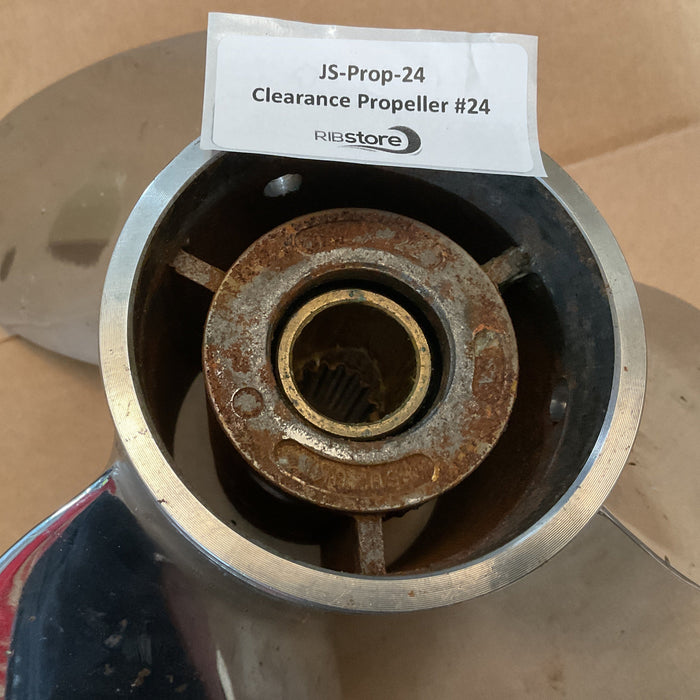 Clearance Propeller #24 - Suzuki Boat Propeller Stainless 3 x 14 x 22L - 69W-45943-00-00
