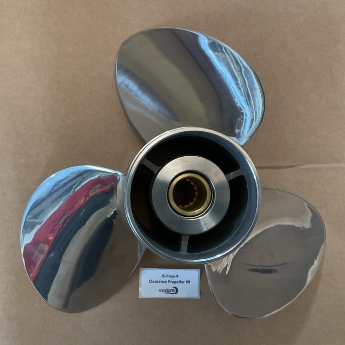 Clearance Propeller #9 - Suzuki Boat Propeller Stainless 3 x 13 7/8 x 19L - 58200-92JB0