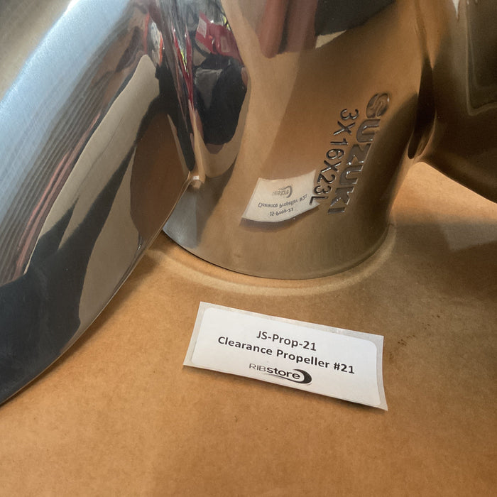 Clearance Propeller #21 - Suzuki Boat Propeller Stainless  3 x 16 x 23L - 58800-93L40