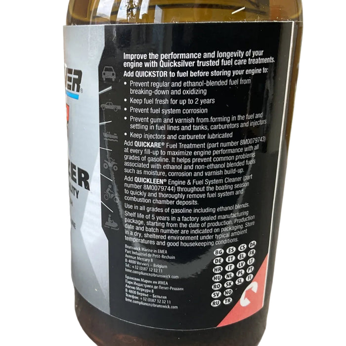 Estabilizador de Combustível Quicksilver Quickstor - Fuel Store - 355 ml