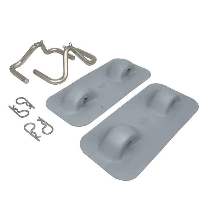 Rubber Snap Davit Pads, Brackets & R-clips for Bathing Platform & Transom Kits - Pair or Single