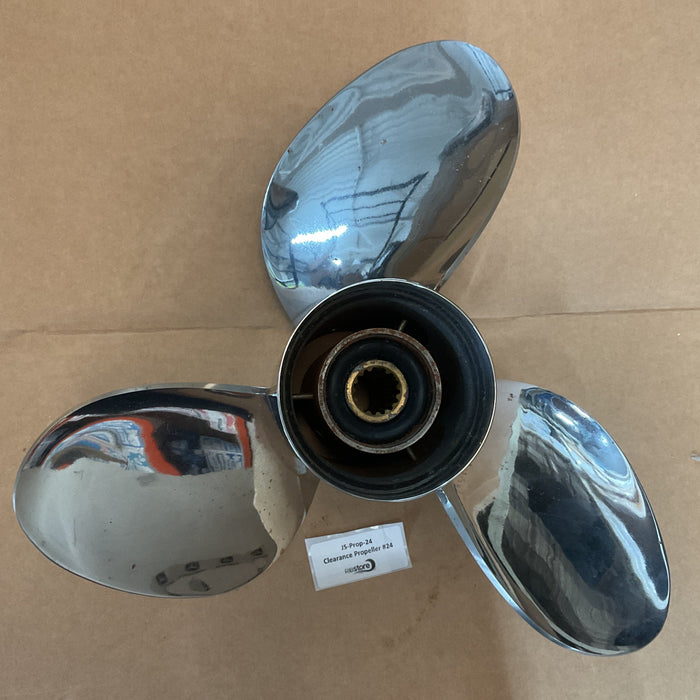 Clearance Propeller #24 - Suzuki Boat Propeller Stainless 3 x 14 x 22L - 69W-45943-00-00